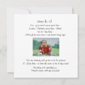 Aankondiging van adoptie Chinese jongen (Achterkant)