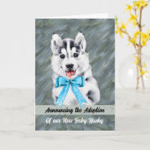 Aankondiging van adoptie van Baby Husky Dog (Gele Bloem)