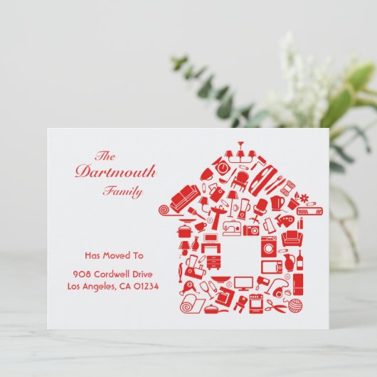 Aankondiging van adresvaste kaart wijzigen (Staand voorkant)