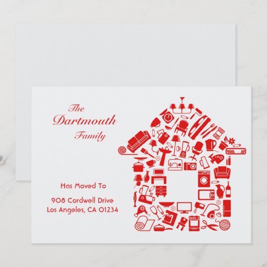 Aankondiging van adresvaste kaart wijzigen (Voorkant / Achterkant)