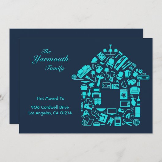 Aankondiging van adresvaste kaart wijzigen (Voorkant / Achterkant)