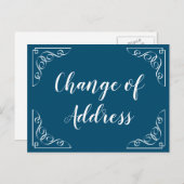 Aankondiging van adreswijziging in kalligrafie sch (Voorkant / Achterkant)