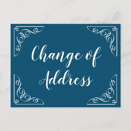 Aankondiging van adreswijziging in kalligrafie sch (Voorkant)