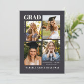 Aankondiging van afgestudeerden met foto's (Staand voorkant)