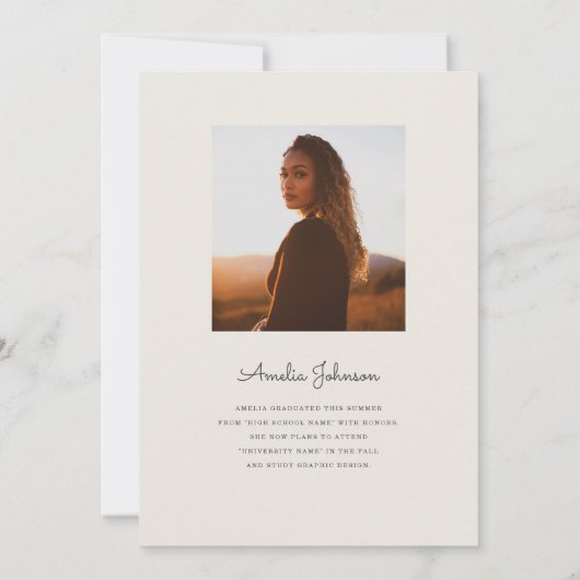 Aankondiging van Afstudeerder-foto's doorsturen (Achterkant)