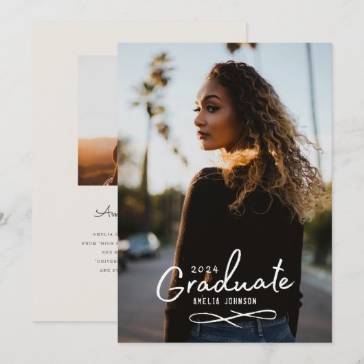 Aankondiging van Afstudeerder-foto's doorsturen (Voorkant / Achterkant)