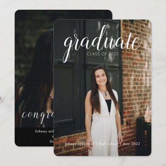 Aankondiging van Afstuderen (Voorkant / Achterkant)