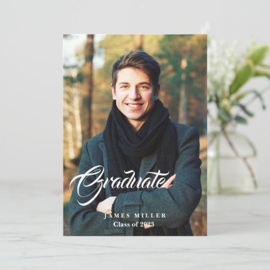 Aankondiging van afstuderen (Staand voorkant)