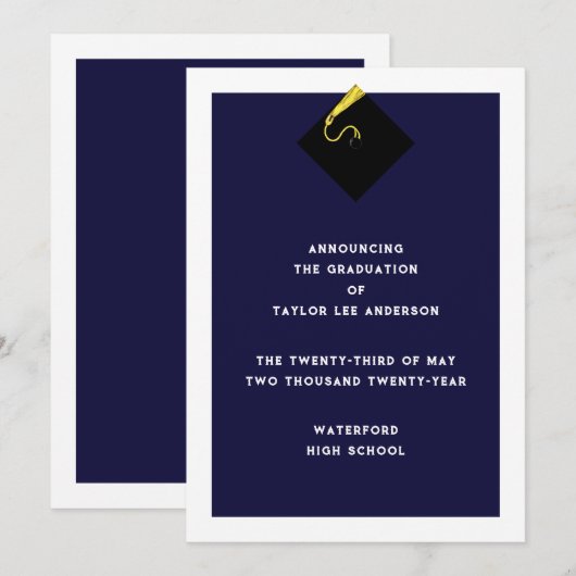 Aankondiging van afstuderen  (Voorkant / Achterkant)