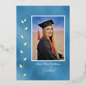 Aankondiging van afstuderen aan Artistry Blue Coll (Voorkant)