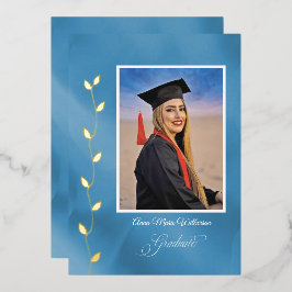 Aankondiging van afstuderen aan Artistry Blue Coll