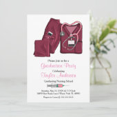 Aankondiging van afstuderen aan de verpleegstersop (Staand voorkant)