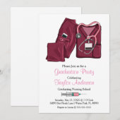 Aankondiging van afstuderen aan de verpleegstersop (Voorkant / Achterkant)