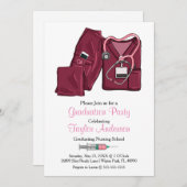 Aankondiging van afstuderen aan de verpleegsterssc (Voorkant / Achterkant)