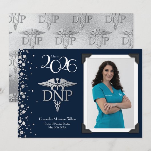 Aankondiging van afstuderen aan Doctor of Nursing (Voorkant / Achterkant)