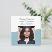 Aankondiging van afstuderen Aangepaste foto typogr (Staand voorkant)