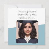 Aankondiging van afstuderen Aangepaste foto typogr (Voorkant)