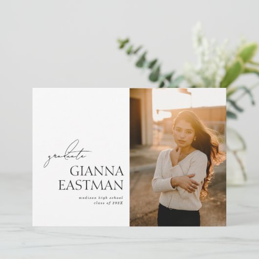 Aankondiging van Afstuderen Afstuderen aanzetten (Staand voorkant)