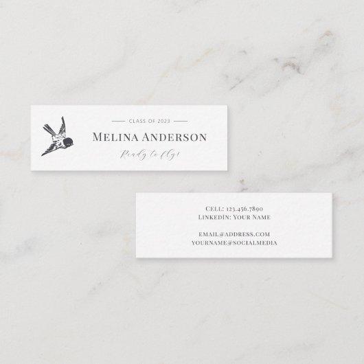 Aankondiging van afstuderen Afstuderen Eenvoudige  (Voorkant / Achterkant)