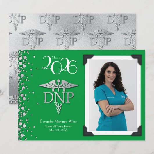 Aankondiging van afstuderen als Doctor of Nursing (Voorkant / Achterkant)
