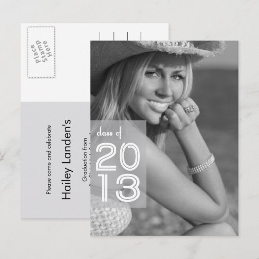 aankondiging van afstuderen | Foto Briefkaarten (Voorkant / Achterkant)