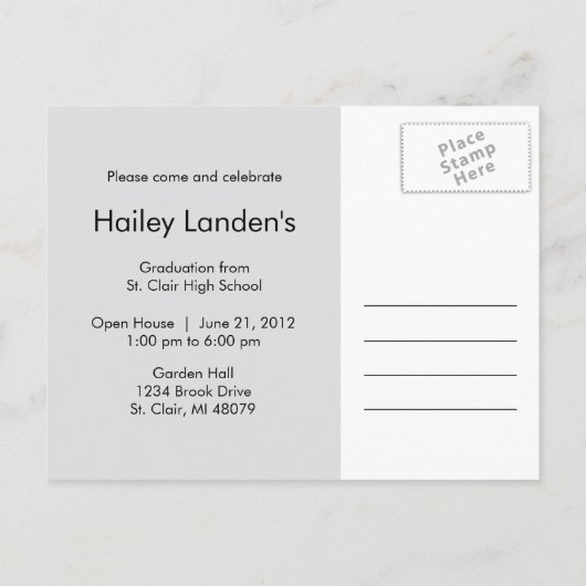 aankondiging van afstuderen | Foto Briefkaarten (Achterkant)