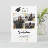 Aankondiging van afstuderen Fotokaart Uitnodiging (Staand voorkant)