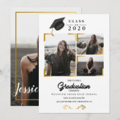 Aankondiging van afstuderen Fotokaart Uitnodiging (Voorkant / Achterkant)