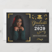 Aankondiging van afstuderen Fotokaart Uitnodiging (Voorkant)