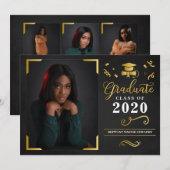 Aankondiging van afstuderen Fotokaart Uitnodiging (Voorkant / Achterkant)