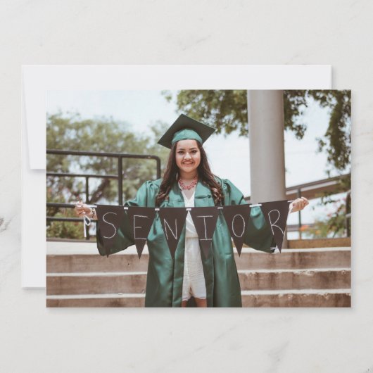 Aankondiging van afstuderen Fotokaart Uitnodiging (Achterkant)