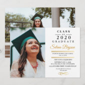 Aankondiging van afstuderen Fotokaart Uitnodiging (Voorkant / Achterkant)