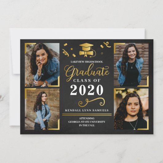 Aankondiging van afstuderen Fotokaart Uitnodiging (Voorkant)