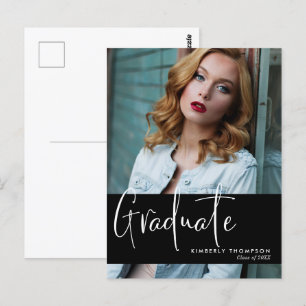 Aankondiging van afstuderen Foto's Matig eenvoudig Briefkaart