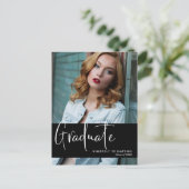 Aankondiging van afstuderen Foto's Matig eenvoudig Briefkaart (Staand voorkant)