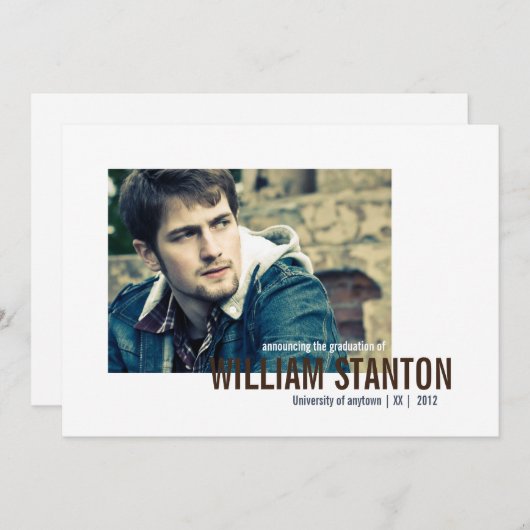 Aankondiging van Afstuderen foto's Mod 2 (Voorkant / Achterkant)