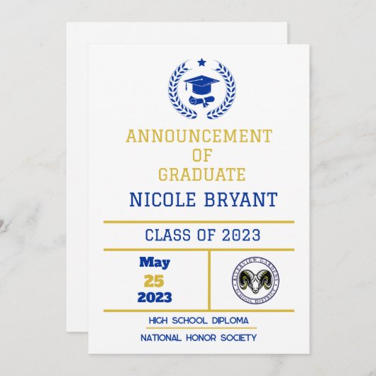 Aankondiging van afstuderen HS (Voorkant / Achterkant)