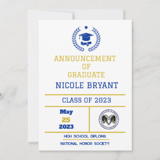 Aankondiging van afstuderen HS