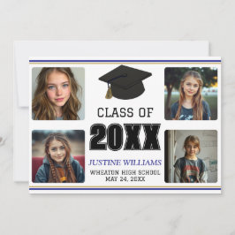 Aankondiging van afstuderen in Blauw en Goud