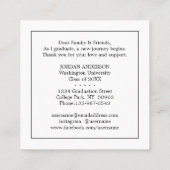 Aankondiging van afstuderen-kaart invoegen - wit (Achterkant)