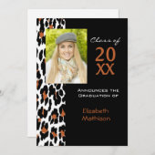 Aankondiging van afstuderen Lopard-fotouitnodiging (Voorkant / Achterkant)