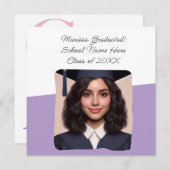 Aankondiging van afstuderen met aangepaste foto ty (Voorkant / Achterkant)