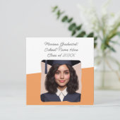 Aankondiging van afstuderen met aangepaste foto ty (Staand voorkant)