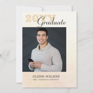 Aankondiging van Afstuderen met foto