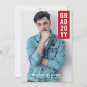 Aankondiging van afstuderen met rode tab (Voorkant)