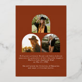 Aankondiging van afstuderen met Terracotta Graduat (Achterkant)