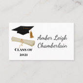 Aankondiging van afstuderen na insteekkaarten van  (Achterkant)