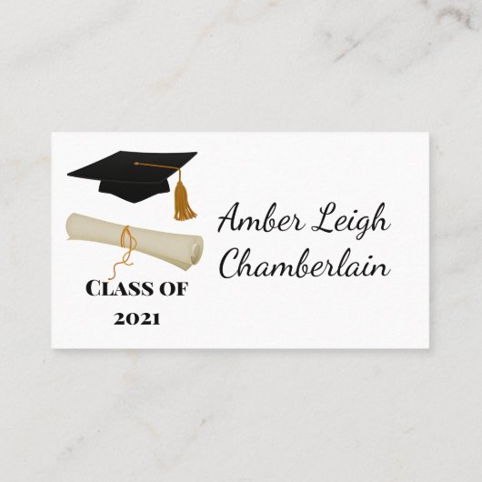 Aankondiging van afstuderen na insteekkaarten van (Achterkant)