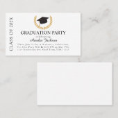 Aankondiging van afstuderen na Kaarten van het Tus (Voorkant / Achterkant)