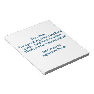 AANKONDIGING VAN afstuderen. NOTITIEBLOK